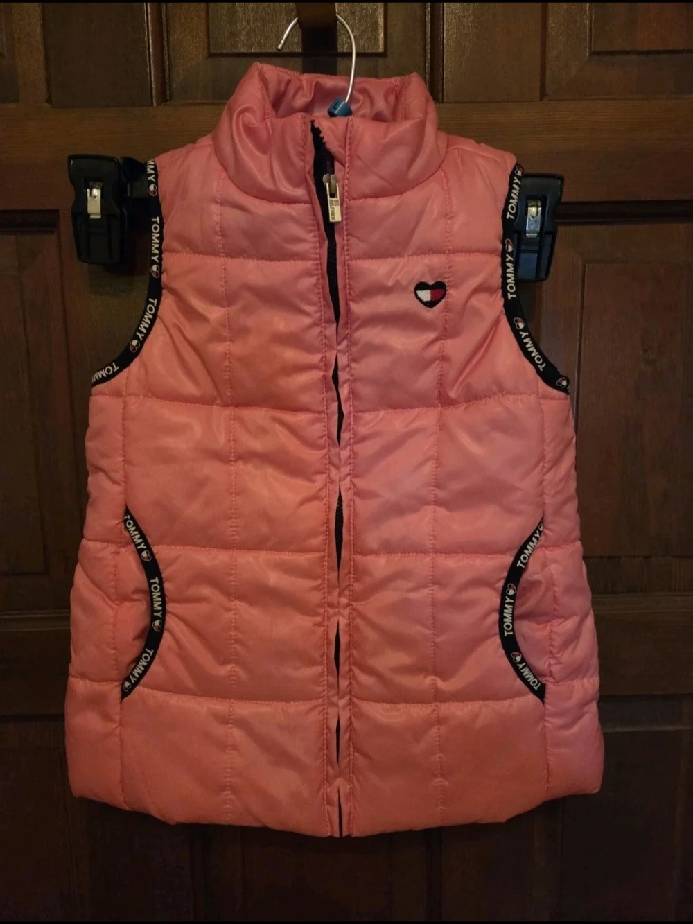 Tommy Hilfiger Coral Pink Quilted Puffer Vest
